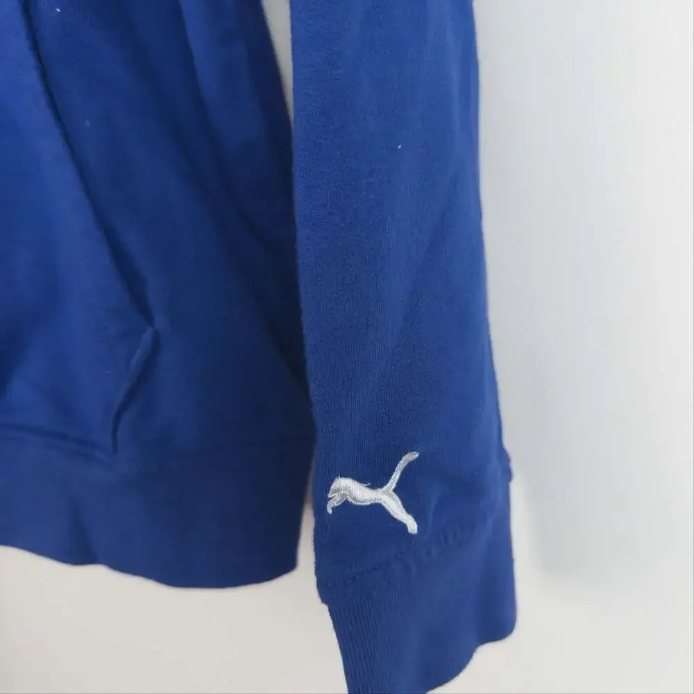 Puma Boys Sportlifestyle Full Zip Hoodie Blue Size L